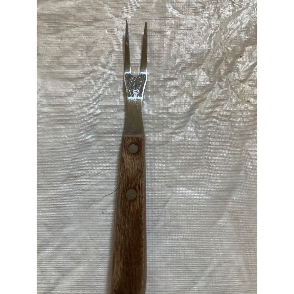 Westminster Stainless Steel Carving Fork Wood Handle